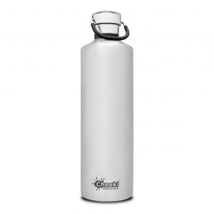 Cheeki 1L-silver-insulated water bottle